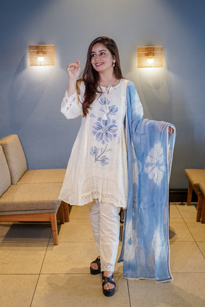 A-Line Pure Cotton Pakistani Suit