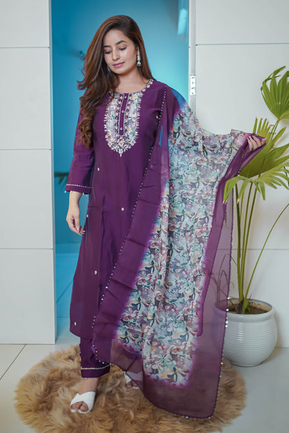 Purple Rani Suit Set