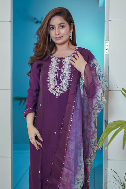 Purple Rani Suit Set